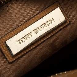 Pre Owned Tory Burch Brown Leather Micro Robinson Tote