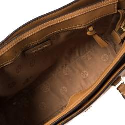 Pre Owned Tory Burch Brown Leather Micro Robinson Tote