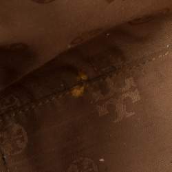 Pre Owned Tory Burch Brown Leather Micro Robinson Tote