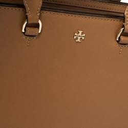 Pre Owned Tory Burch Brown Leather Micro Robinson Tote