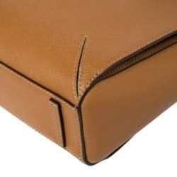 Pre Owned Tory Burch Brown Leather Micro Robinson Tote