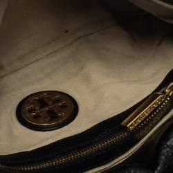 Pre Owned حقيبة كروس توري برش ريفا جلد سوداء 