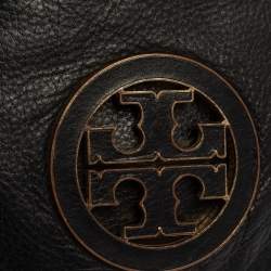 Pre Owned حقيبة كروس توري برش ريفا جلد سوداء 