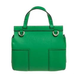 Tory Burch Green Leather Mini Block T Crossbody Bag