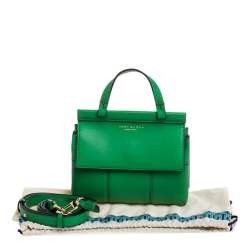 Tory Burch Green Leather Mini Block T Crossbody Bag