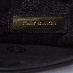 Pre Owned Tory Burch Black Leather Kira Envelope Flap Chain Bag