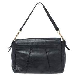 مملوكة مسبقًا Tory Burch Black Leather Cass Flap Shoulder Bag