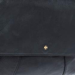 مملوكة مسبقًا Tory Burch Black Leather Cass Flap Shoulder Bag