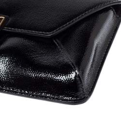 مملوكة مسبقًا حقيبة كلتش تورى برش جيجى جلد لامعة منقوشة سوداء 