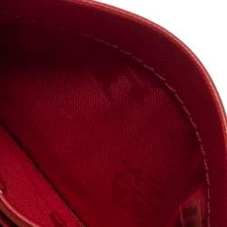 Tory Burch Red Leather Robinson Card Holder