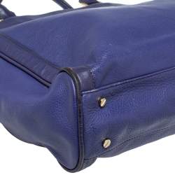 Pre Owned Tory Burch Purple Leather Hannah Tote