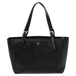 Tory Burch 'york' Small Leather Buckle Tote in Yellow