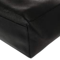 Pre Owned Tory Burch Black Leather York Buckle Tote