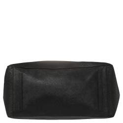 Pre Owned Tory Burch Black Perforated Saffino Leather Robinson Tote