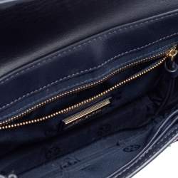 مملوكة مسبقًا Tory Burch Blue Leather Duet Chain Embellished Shoulder Bag