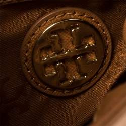 Pre Owned حقيبة كتف توري برش فليمينغ متوسط جلد بني