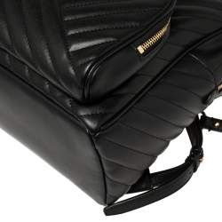 مملوكة مسبقًا Tory Burch Black Quilted Leather Kira Backpack