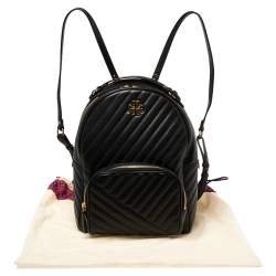 مملوكة مسبقًا Tory Burch Black Quilted Leather Kira Backpack