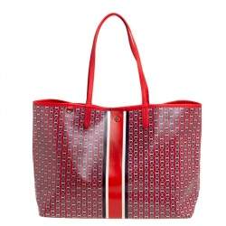 Tory burch gemini link tote red sale