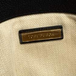 Pre Owned Tory Burch Black Leather Kira Chain Clutch