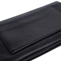 Pre Owned Tory Burch Black Leather Kira Chain Clutch