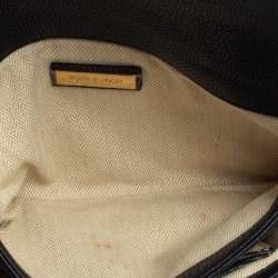 Pre Owned Tory Burch Black Leather Kira Chain Clutch
