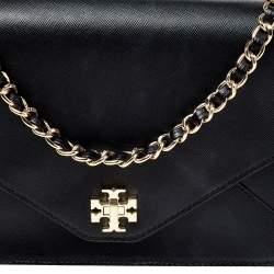 Pre Owned Tory Burch Black Leather Kira Shoulder Bag