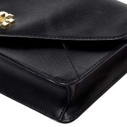Pre Owned Tory Burch Black Leather Kira Shoulder Bag