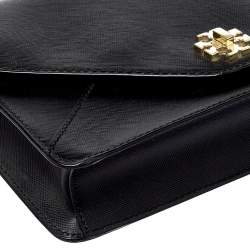 Pre Owned Tory Burch Black Leather Kira Shoulder Bag