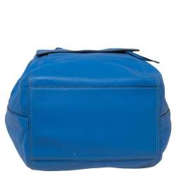 Pre Owned Tory Burch Royal Blue Leather Half Moon Satchel