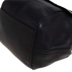 Pre Owned Tory Burch Black Leather Small Half Moon Satchel