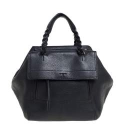 Leather satchel Tory Burch Black in Leather - 37126581