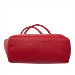 مملوكة مسبقًا Tory Burch Red Leather Medium York Buckle Tote