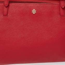مملوكة مسبقًا Tory Burch Red Leather Medium York Buckle Tote
