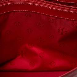 مملوكة مسبقًا Tory Burch Red Leather Medium York Buckle Tote