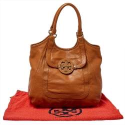 Pre Owned Tory Burch Tan Leather Amanda Hobo