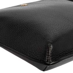 Pre Owned Tory Burch Black Leather Kira Tassel Crossbody Bag