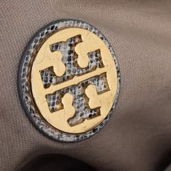 Tory Burch Cream Python Embossed Leather Simon Shoulder Bag