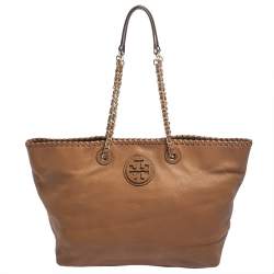 Tory burch whipstitch deals logo small slouchy satchel