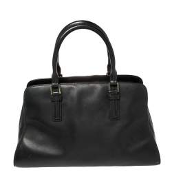Pre Owned Tory Burch Black Leather Robinson Satchel