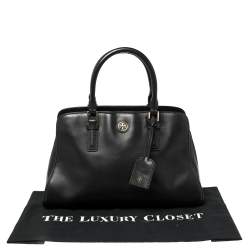 Pre Owned Tory Burch Black Leather Robinson Satchel