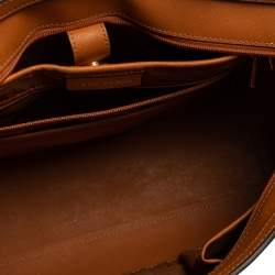 Pre Owned Tory Burch Brown Leather Medium York Buckle Tote