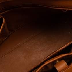 Pre Owned Tory Burch Brown Leather Medium York Buckle Tote