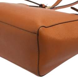 Pre Owned Tory Burch Brown Leather Medium York Buckle Tote