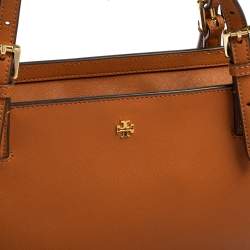Pre Owned Tory Burch Brown Leather Medium York Buckle Tote