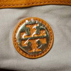 Pre Owned Tory Burch Mustard Leather Robinson Boston Bag