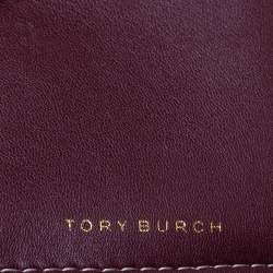 Pre Owned Tory Burch Multicolor Leather Colorblocked Miller Wallet