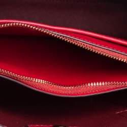 Pre Owned Tory Burch Red Leather Walker Tote