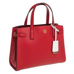 Pre Owned Tory Burch Red Leather Walker Tote