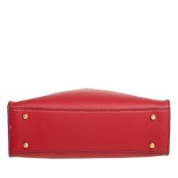 Pre Owned Tory Burch Red Leather Walker Tote